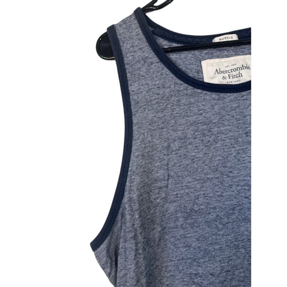 Abercrombie & Fitch Blue Muscle Tank Top Casual Sleeveless Shirt Men Sz L - Picture 5 of 6